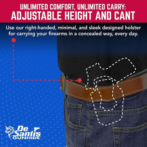 Desantis Mean Streak IWB Holster for Men & Women - Right Hand, Pewter Gray in Saudi Arabia