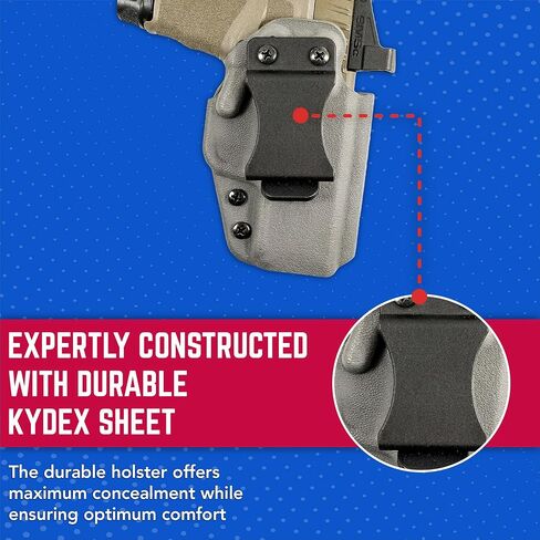 Desantis Mean Streak IWB Holster for Men & Women - Right Hand, Pewter Gray in Saudi Arabia