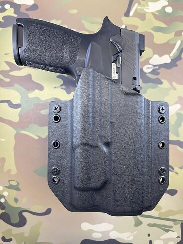 حافظة Kydex OWB سوداء متوافقة مع Sig Sauer P320 بالحجم الكامل Streamlight TLR-1، TLR-1 HL in Kuwait
