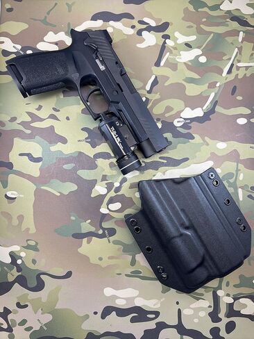 حافظة Kydex OWB سوداء متوافقة مع Sig Sauer P320 بالحجم الكامل Streamlight TLR-1، TLR-1 HL in Kuwait