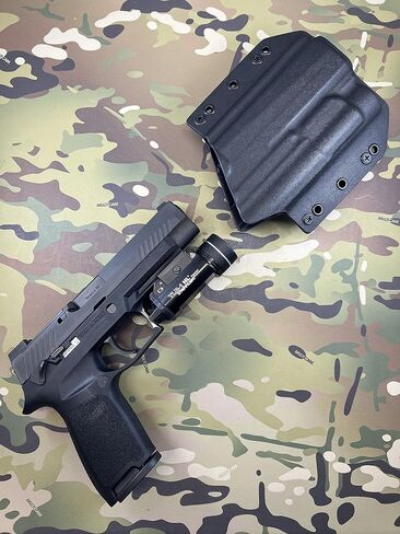حافظة Kydex OWB سوداء متوافقة مع Sig Sauer P320 بالحجم الكامل Streamlight TLR-1، TLR-1 HL in Kuwait