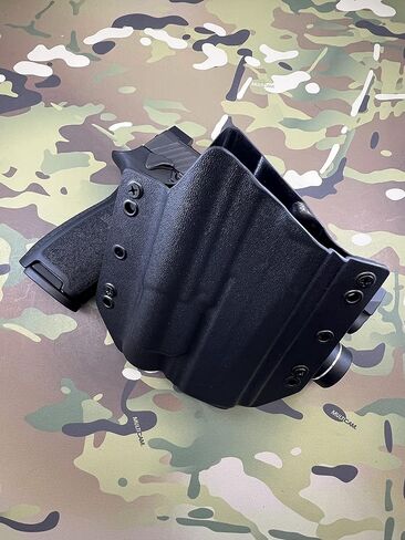 حافظة Kydex OWB سوداء متوافقة مع Sig Sauer P320 بالحجم الكامل Streamlight TLR-1، TLR-1 HL in Kuwait
