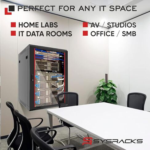 12U Wall Mount Server Rack Cabinet, 19" Locking Network Rack, 24" Deep, Glass Door, with Fan, PDU and Shelf in Saudi Arabia