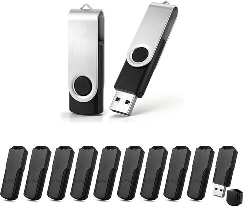 محرك أقراص فلاش 16 جيجابايت 10 حزم ومحرك أقراص USB 32 جيجابايت 2 حزمة، عصا ذاكرة USB 2.0 محمولة لتخزين البيانات، توصيل وتشغيل محركات الأقراص Pendrive المتوافقة مع أجهزة الكمبيوتر/الكمبيوتر المحمول/التلفزيون/صوت السيارة in Kuwait