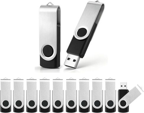 محرك أقراص فلاش 16 جيجابايت 10 حزم ومحرك أقراص USB 32 جيجابايت 2 حزمة، USB 2.0 ذاكرة عصا القفز محرك بندريف مع مؤشر LED، محرك أقراص USB كبير دوار فلاش درايف in Kuwait