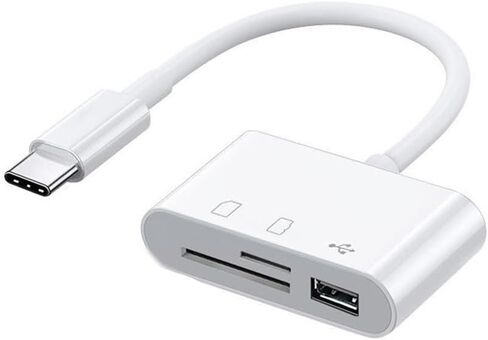 USB C Card Reader, For Sd For Cf TF Memory Card Adapter For IPad Pro, Portable ABS Multi-Function For Otg Data Transfer Hub Black in Kuwait