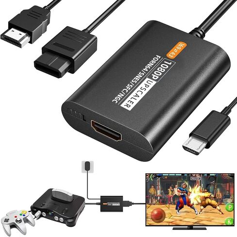 OLCLSS HDMI Adapter for N64 and Gamecube, 1080P Upscaler with USB Power in Saudi Arabia