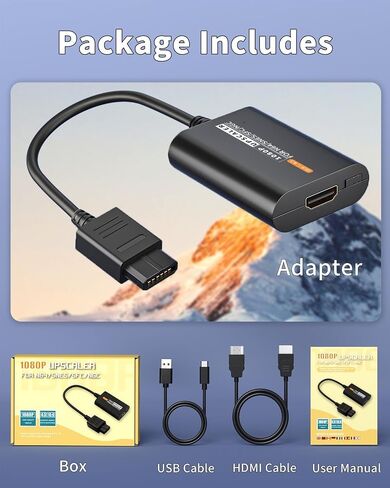 OLCLSS HDMI Adapter for N64 and Gamecube, 1080P Upscaler with USB Power in Saudi Arabia