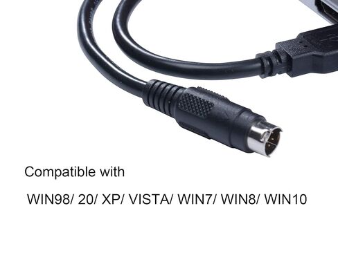 PLC Micrologix Cable USB Interface Compatible PLC Micrologix 1000, 1200, 1400 Series with USB-1761-CBL-PM02 8 Pin Round Aapater in Kuwait