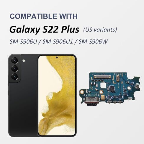 for Galaxy S22 Plus Charging Port Replacement US Version, USB-C Dock Board for Models SM-S906U SM-S906U1 SM-S906W, with Toolkit & Instruction in Kuwait