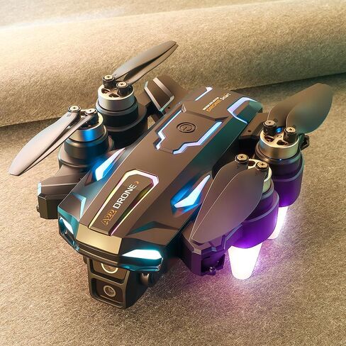 RC FPV Quadcopter with Built-in Screen Remote, HD Dual Camera Drone for Adults, Foldable Brushless Aircraft, Optical Flow Hover, Obstacle Avoidance, Under 249g, 90° Electric Adjustable Lens, Gesture Shooting for Beginners in Kuwait