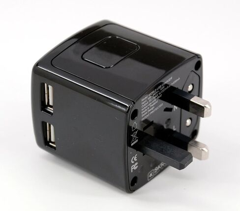 Skross World Travel Dual USB Charger - Black 1.302301 in Saudi Arabia
