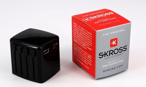 Skross World Travel Dual USB Charger - Black 1.302301 in Saudi Arabia