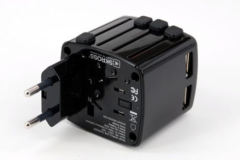 Skross World Travel Dual USB Charger - Black 1.302301 in Saudi Arabia