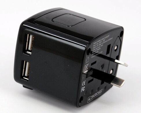 Skross World Travel Dual USB Charger - Black 1.302301 in Saudi Arabia