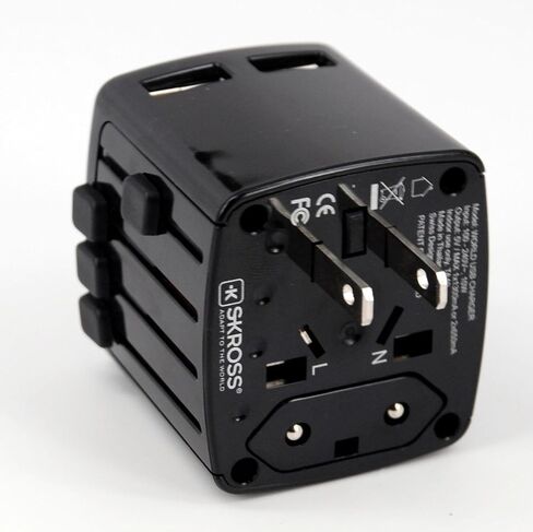 Skross World Travel Dual USB Charger - Black 1.302301 in Saudi Arabia