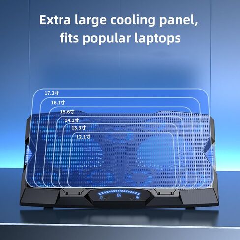 11 Fan Laptop Cooling Pad with 5 Height Adjustable Stand 3400RPM Notebook Cooler for Laptop and Tablet in Saudi Arabia