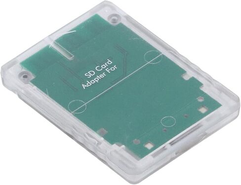 SIO2 Memory Card Adapter for 3000X 5000X 7000X 9000X Game Consoles, Durable ABS Card Reader for Enhanced Storage Options, 1 Unit (Transparent White) in Kuwait