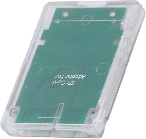SIO2 Memory Card Adapter for 3000X 5000X 7000X 9000X Game Consoles, Durable ABS Card Reader for Enhanced Storage Options, 1 Unit (Transparent White) in Kuwait