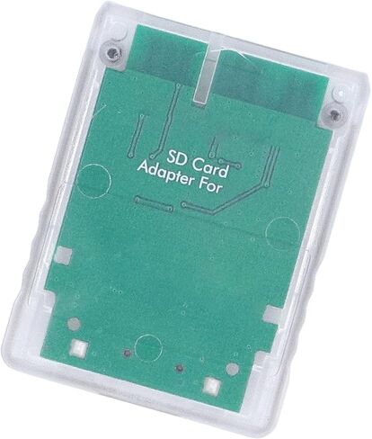 SIO2 Memory Card Adapter for 3000X 5000X 7000X 9000X Game Consoles, Durable ABS Card Reader for Enhanced Storage Options, 1 Unit (Transparent White) in Kuwait