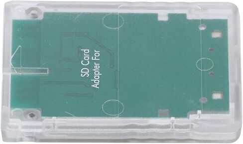 SIO2 Memory Card Adapter for 3000X 5000X 7000X 9000X Game Consoles, Durable ABS Card Reader for Enhanced Storage Options, 1 Unit (Transparent White) in Kuwait