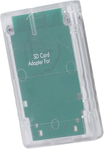 SIO2 Memory Card Adapter for 3000X 5000X 7000X 9000X Game Consoles, Durable ABS Card Reader for Enhanced Storage Options, 1 Unit (Transparent White) in Kuwait