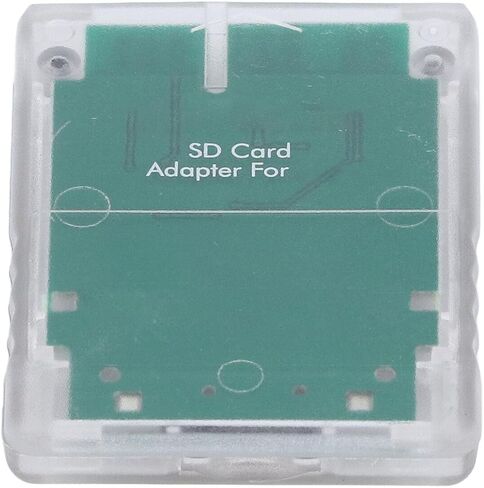 SIO2 Memory Card Adapter for 3000X 5000X 7000X 9000X Game Consoles, Durable ABS Card Reader for Enhanced Storage Options, 1 Unit (Transparent White) in Kuwait
