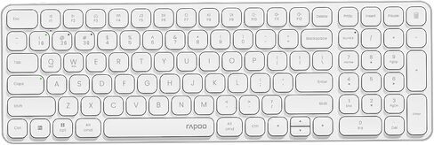 Rapoo E9350L Multi-Device Wireless Keyboard, Blade-Series E9350L 99-Key Ultra-Thin Keyboard, Support 4 Devices, Low-Profile, Quiet, USB-C, Rechargeable, Al-Alloy Frame, for Windows/Mac/Linux/Chrome in Saudi Arabia