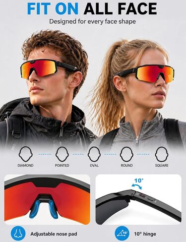 AI Smart Glasses,30MP Camera,4K HD Video Recording, Sport Sunglasses Orange in Saudi Arabia