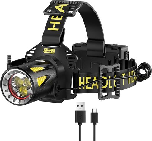 Triple-Beam Rechargeable Headlamp, 6500K 3 P50.2 LEDs in Kuwait