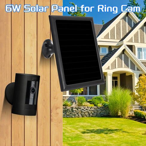 Solar Panel Charger for Ring Camera, Compatible with Ri ng Stick Up Cam Battery, Ring Spotlight Plus/Pro, Ri ng Stick up Pro, Waterproof 6w5v 3Pack (Black) in Saudi Arabia