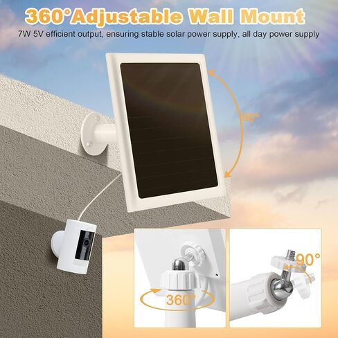 Solar Panel Charger for Ring Camera, Compatible with Ri ng Stick Up Cam Battery, Ring Spotlight Plus/Pro, Ri ng Stick up Pro, Waterproof 6w5v 3Pack (Black) in Saudi Arabia