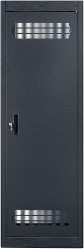 Lowell LER-3522 LER Series 35U x 22 Inches Deep Enclosed AV Rack with Rear Door; Configurable Top with 7U Opening for 19 Inches Panels; Welded Sides with Vents; Black Finish in Saudi Arabia