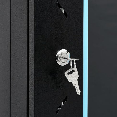 vidaXL 9U Wall-Mounted Network Cabinet - 19"" Cold-Rolled Steel, Lockable Glass Door, Black, 20.9""x15.7""x17.7"", IP20 for Network Accessories, 30260 in Saudi Arabia
