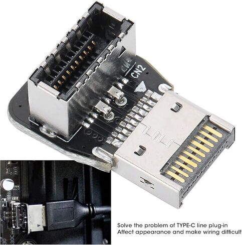 Front TYPEE Adapter, 90 Degree Steering Elbow for USB3.1 10G & in Kuwait