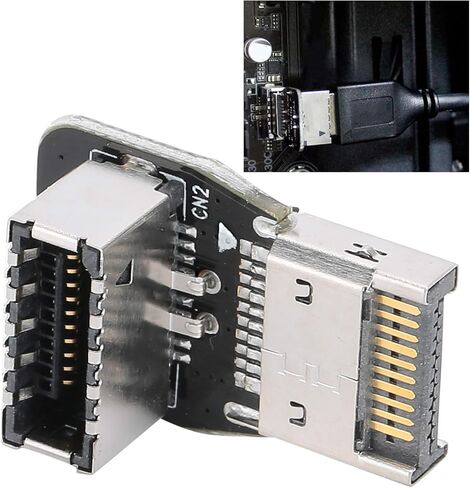 Front TYPEE Adapter, 90 Degree Steering Elbow for USB3.1 10G & in Kuwait
