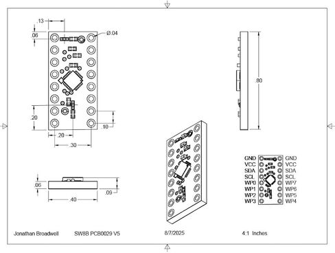 I2C Embedded Coprocessor GPIO ADC IO Expander Serial Wombat PCB0029 5-Pack in Saudi Arabia