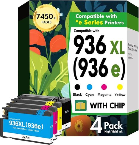 936XL 936 936e Ink Cartridges Combo Pack for HP Printer OfficeJet Pro 9125e in Saudi Arabia