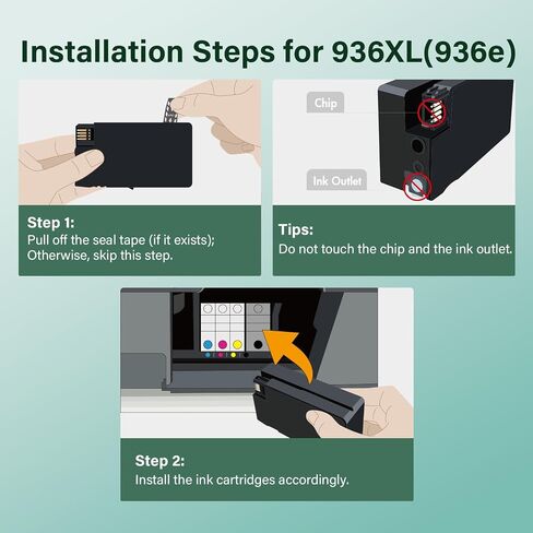 936XL 936 936e Ink Cartridges Combo Pack for HP Printer OfficeJet Pro 9125e in Saudi Arabia