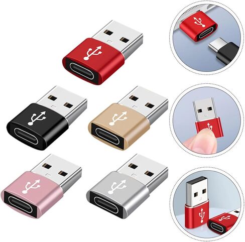 Hemoton 5pcs USB Type-c to 3.0 Adapter for Phone and Laptop, Aluminum Alloy in Saudi Arabia