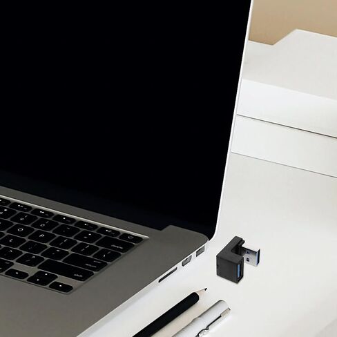 2pcs USB 3.0 Male to Female 90 Degree Adapter, Upward Bent Extension in Kuwait