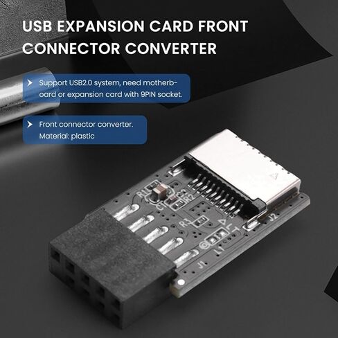 محول USB للوحة الأم، محول 9Pin USB2.0 من اللوحة الأمامية من النوع E إلى USB3.2 in Kuwait