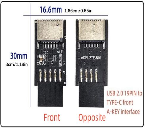 محول USB للوحة الأم، محول 9Pin USB2.0 من اللوحة الأمامية من النوع E إلى USB3.2 in Kuwait