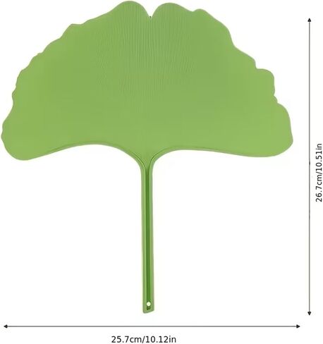 10pcs Large Ginkgo Leaf Hand Fan Set, Thickened Plastic Drop-Proof Durable Lightweight Handheld Fan, for Summer Home Cooling, Dual-Use as Artistic Ornament and Wedding Photo Prop in Kuwait