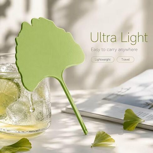 10pcs Large Ginkgo Leaf Hand Fan Set, Thickened Plastic Drop-Proof Durable Lightweight Handheld Fan, for Summer Home Cooling, Dual-Use as Artistic Ornament and Wedding Photo Prop in Kuwait