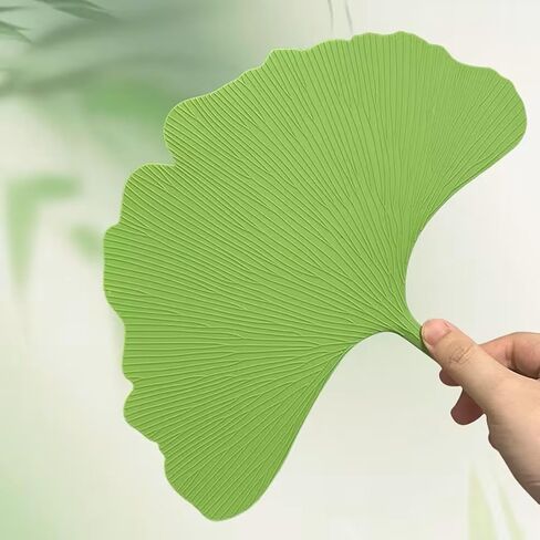 10pcs Large Ginkgo Leaf Hand Fan Set, Thickened Plastic Drop-Proof Durable Lightweight Handheld Fan, for Summer Home Cooling, Dual-Use as Artistic Ornament and Wedding Photo Prop in Kuwait