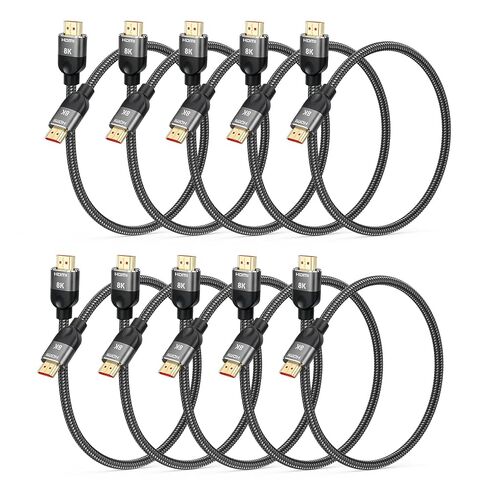 HDMI 2.1 Cable, 20FT, 5-Pack, 48Gbps, 8K@60Hz in Kuwait