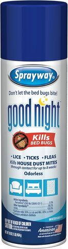 Good Night Bed Bug Spray, 16oz | Odorless, Water-Based, EPA Registered | Eliminates Bed Bugs, Lice, Ticks, Fleas, House Dust Mites | Ideal for Homes, Dormitories, Hotels in Saudi Arabia