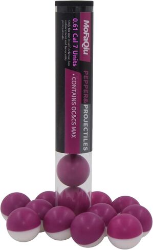 MAX 61 Cal(OCandCS)Pepper balls ,nanometer ultrafine powder, diffusion radius increased by 80%, Special fracture groove design,Laser mirror seamless welding,Compatible All .61 Cal pepper ball launcher in Saudi Arabia