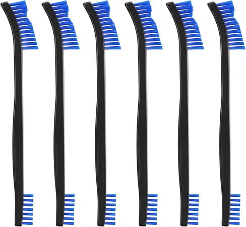 6 Pcs Double-Ended Cleaning Brush 7 in Nylon Bristle Brushes in Saudi Arabia